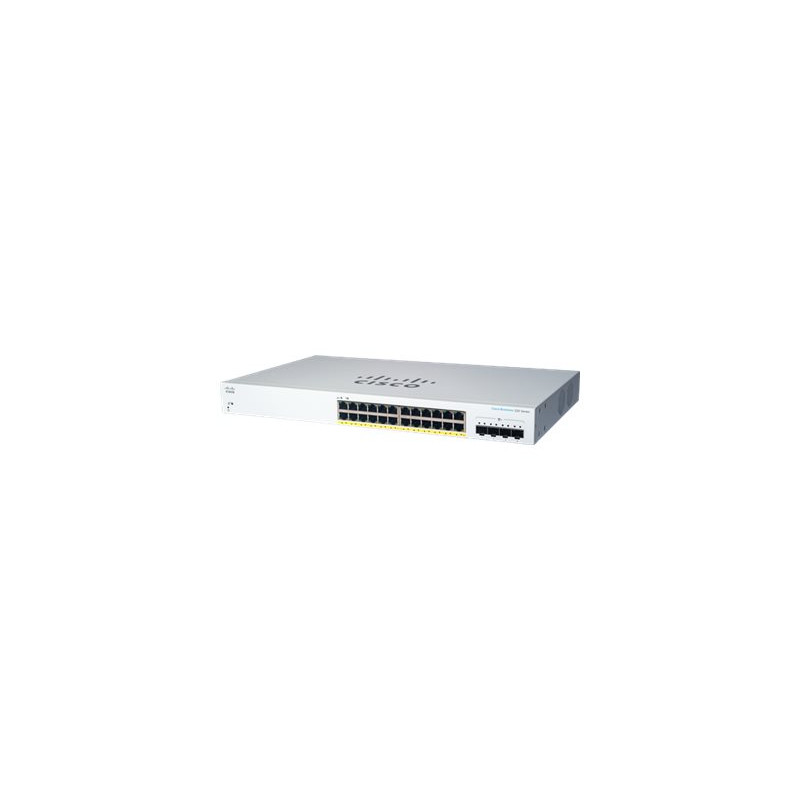 Commutateur - intelligent - 24 x 10 - 100 - 1000 (PoE+) + 4 x SFP+ 10 Go (liaison montante)... (CBS220-24P-4XEU-RF)_1