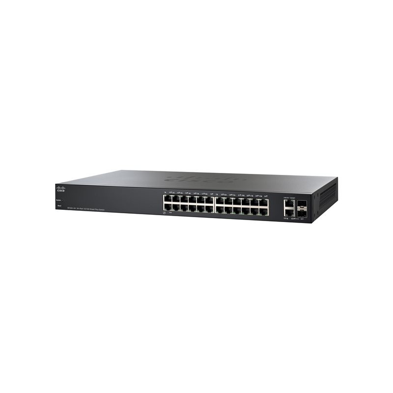 Cisco 220 Series SF220-24 - Commutateur - Géré - 24 x 10 - 100 + 2 x SFP Gigabit combiné - d... (SF220-24-K9-UK-RF)_1