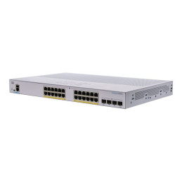 Commutateur - C3 - Géré - 24 x 10 - 100 - 1000 (PoE+) + 4 x Gigabit SFP - Montable sur rack -... (CBS350-24P-4G-EU)_1
