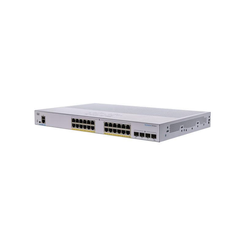Commutateur - C3 - Géré - 24 x 10 - 100 - 1000 (PoE+) + 4 x Gigabit SFP - Montable sur rack -... (CBS350-24P-4G-EU)_1