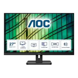 AOC - Écran LED - 27" - 1920 x 1080 Full HD (1080p) @ 75 Hz - IPS - 250 cd - m² - 1000:1 - 4 ms - HDMI, VGA... (27E2QAE)_1