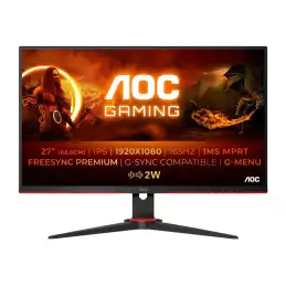AOC Gaming - G2 Series - écran LED - jeux - 27" - 1920 x 1080 Full HD (1080p) @ 165 Hz - IPS - 250 cd -... (27G2SPAE/BK)_2
