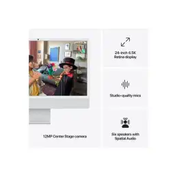 Tout-en-un M4 - RAM 16 Go - SSD 256 Go - Apple M4 8-core - IEEE 802.11ax (Wi-Fi 6E), Bluetooth 5.3 -... (MWUC3FN/A)_6