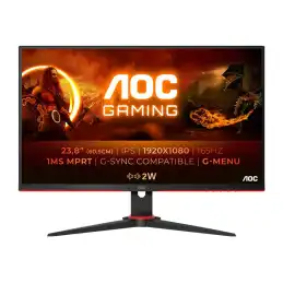 AOC Gaming - G2 Series - écran LED - jeux - 23.8" - 1920 x 1080 Full HD (1080p) @ 165 Hz - IPS - 300 cd ... (24G2SPU/BK)_1