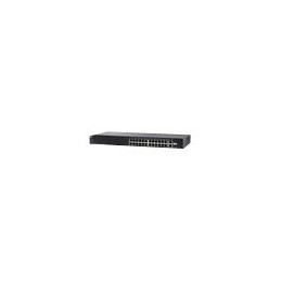 Commutateur - intelligent - 24 x 10 - 100 (PoE+) + 2 x SFP Gigabit combiné - Montable sur r... (SF250-24P-K9-UK-RF)_1