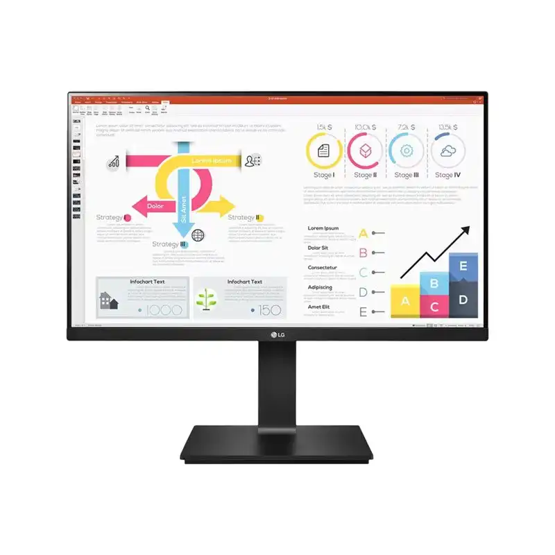 LG - Écran LED - 24" (23.8" visualisable) - 2560 x 1440 QHD @ 75 Hz - IPS - 300 cd - m² - 1000:1 - HDR10... (24QP750P-B)_1