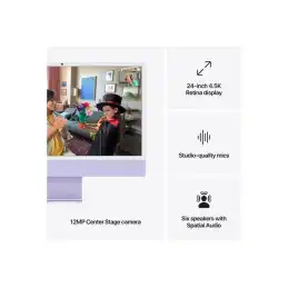 Tout-en-un M4 - RAM 16 Go - SSD 256 Go - Apple M4 8-core - IEEE 802.11ax (Wi-Fi 6E), Bluetooth 5.3 - macO... (Z1E7)_6