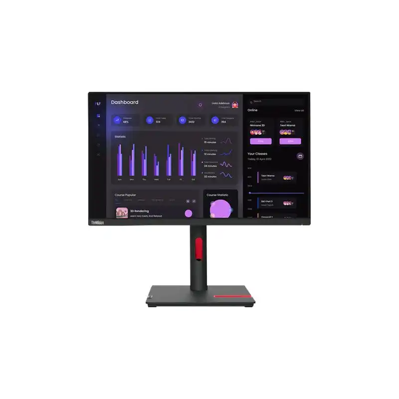 Lenovo ThinkVision T24i-30 - Écran LED - 24" (23.8" visualisable) - 1920 x 1080 Full HD (1080p) @ 60 Hz ... (63CFMARXEU)_1