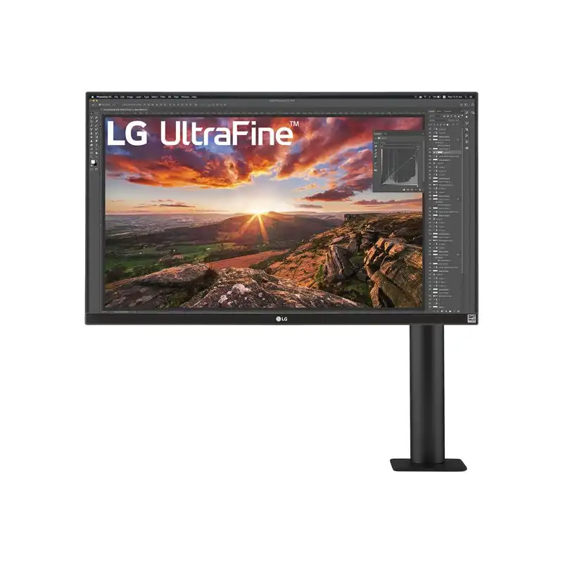  - 27'' 3840x2160IPS 350cd - m2Pied ergonomique réglable : Extension, Hauteur, Inclinaison, Pivot (G - D) (27UN880-B)_1