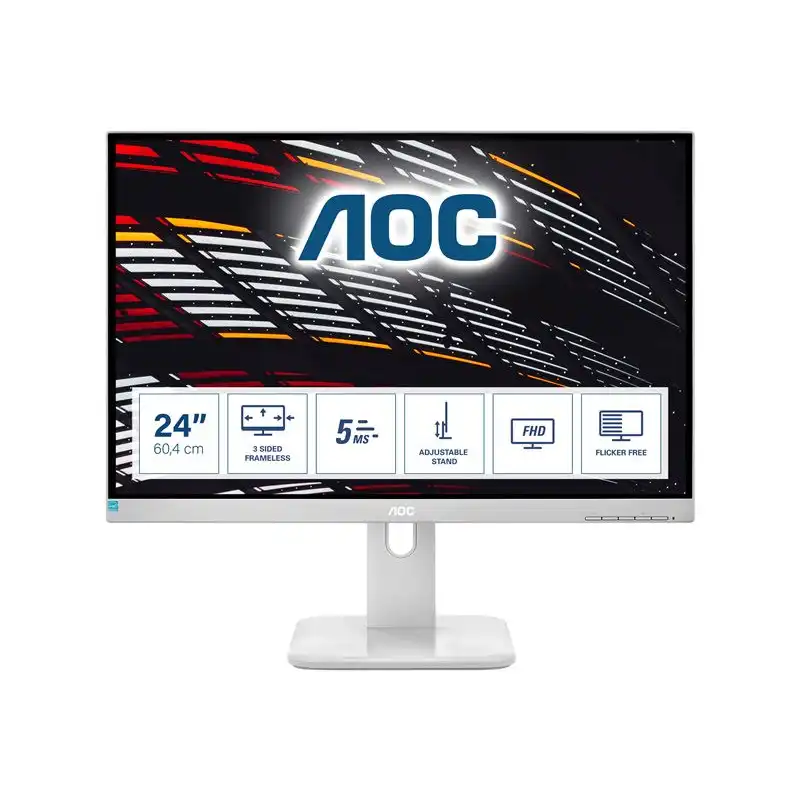 AOC - Écran LED - 23.8" - 1920 x 1080 Full HD (1080p) @ 60 Hz - IPS - 250 cd - m² - 1000:1 - 5 ms - HDMI, D... (24P1/GR)_1