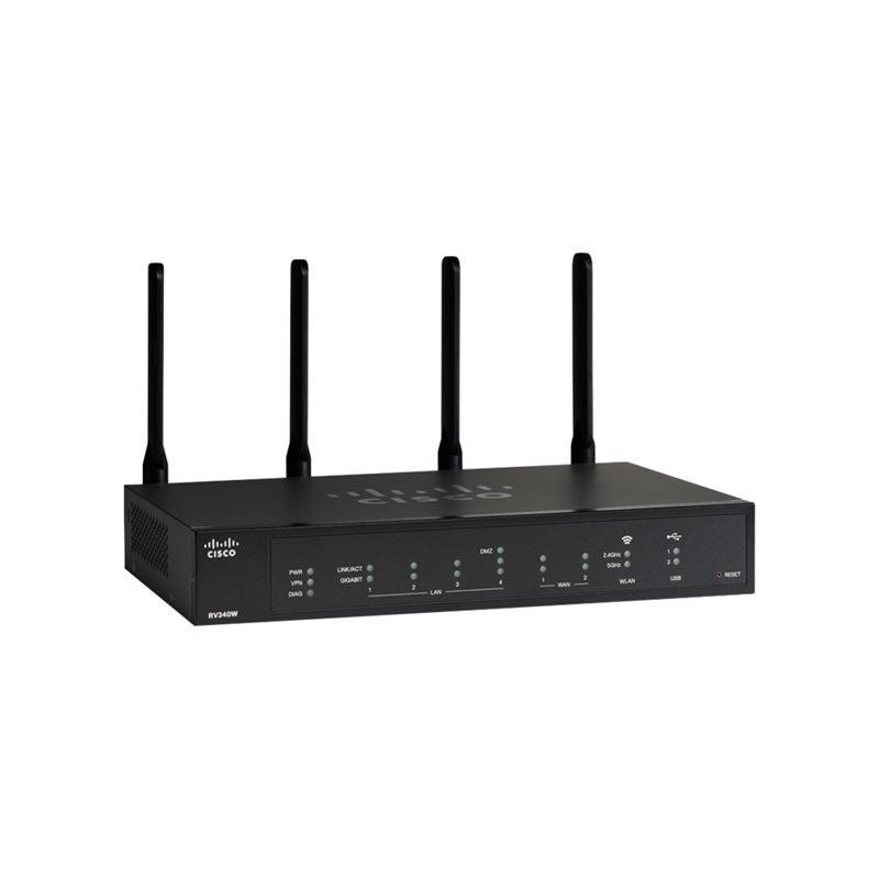 Routeur sans fil commutateur 4 ports - 1GbE - ports WAN : 2 - Wi-Fi 5 - Bi-bande - reconditi... (RV340W-E-K9-G5-RF)_1