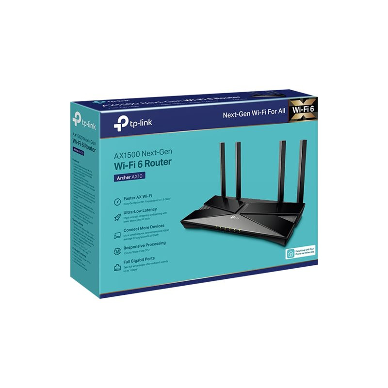 Routeur sans fil commutateur 4 ports - 1GbE - Wi-Fi 6 - Bi-bande (ARCHER AX10)_1