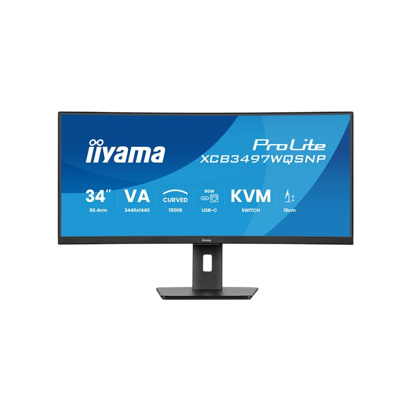 Écran LED - incurvé - 34" - 3440 x 1440 UWQHD @ 120 Hz - VA - 350 cd - m² - 3000:1 - 0.4 ms - ... (XCB3497WQSNP-B1)_1