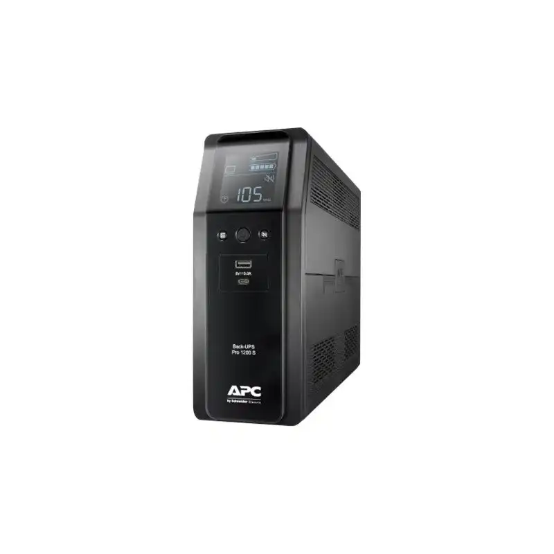 APC Back-UPS Pro - Onduleur - CA 220-240 V - 720 Watt - 1200 VA - USB - connecteurs de sortie : 8 - noir (BR1200SI)_1