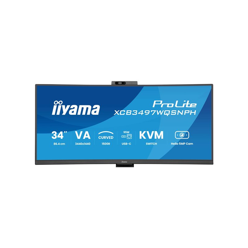 Écran LED - incurvé - 34" (31.3" visualisable) - 3440 x 1440 UWQHD @ 120 Hz - VA - 300 cd - m... (XCB3497WQSNPH-B1)_1