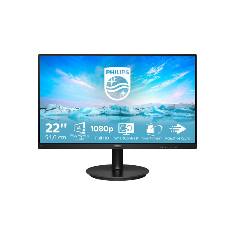 Écran LED - 22" (21.5" visualisable) - 1920 x 1080 Full HD (1080p) @ 75 Hz - VA - 200 cd - m² - 4000... (221V8A/00)_1