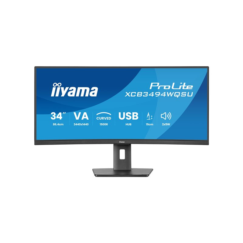 Écran LED - incurvé - 34" - 3440 x 1440 UWQHD @ 120 Hz - VA - 350 cd - m² - 3000:1 - 0.4 ms - H... (XCB3494WQSU-B1)_1