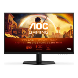 Écran LED - jeux - 27" - 1920 x 1080 Full HD (1080p) @ 180 Hz - Fast IPS - 1000:1 - HDR10 - 0.5 ms - HD... (27G42E)_1