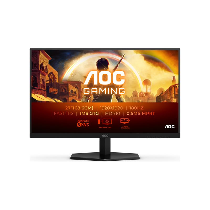 Écran LED - jeux - 27" - 1920 x 1080 Full HD (1080p) @ 180 Hz - Fast IPS - 1000:1 - HDR10 - 0.5 ms - HD... (27G42E)_1