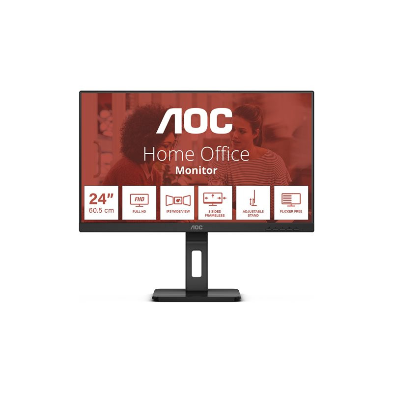 Écran LED - 24" - 1920 x 1080 Full HD (1080p) @ 75 Hz - IPS - 1000:1 - 4 ms - HDMI, VGA, DisplayPort -... (24E3QAF)_1