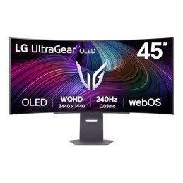 Moniteur OLED - jeux - incurvé - 45" (44.5" visualisable) - 3440 x 1440 UWQHD @ 240 Hz - 1300 cd - ... (45GX90SA-B)_1
