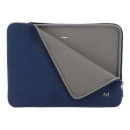 Housse d'ordinateur portable - 12.5" - 14.2" - bleu marine et gris (049021)_1