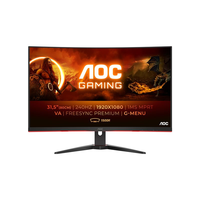 Écran LED - jeux - incurvé - 32" (31.5" visualisable) - 1920 x 1080 Full HD (1080p) @ 240 Hz - VA -... (C32G2ZE/BK)_1