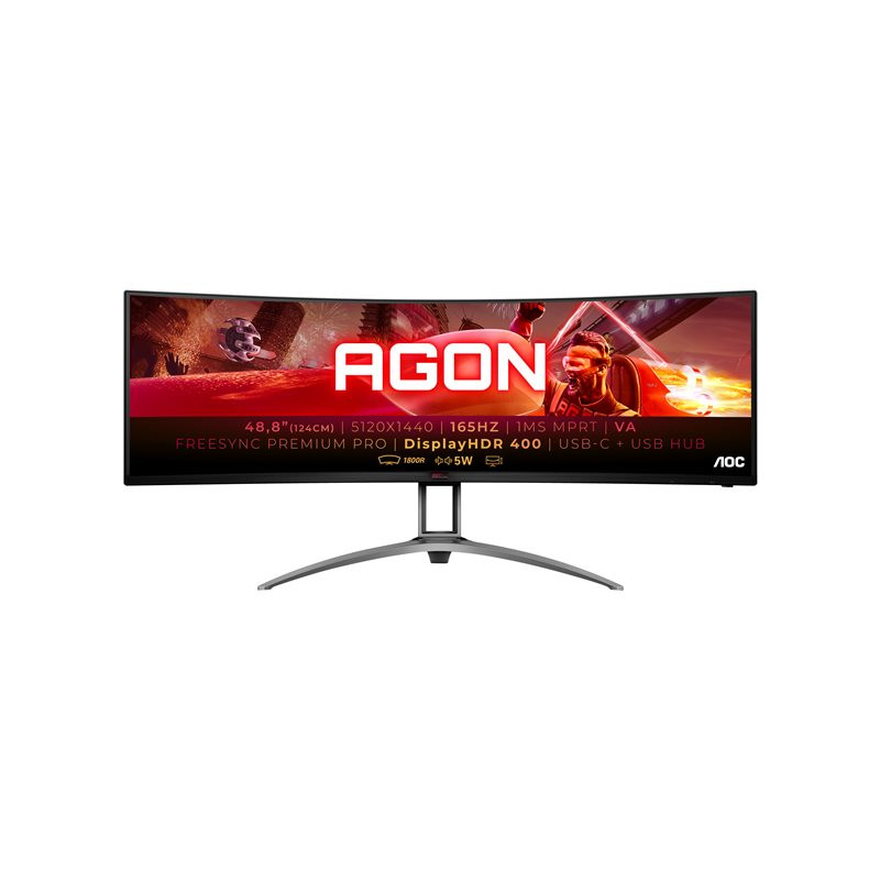 AGON Series - écran LED - jeux - incurvé - 49" (48.8" visualisable) - 5120 x 1440 Dual Quad HD @ 165... (AG493UCX2)_1