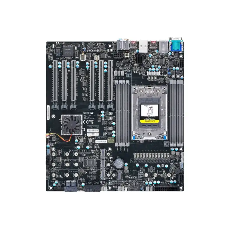 SUPERMICRO M12SWA-TF - Carte-mère - ATX étendu - Socket sWRX8 - AMD WRX80 Chipset - USB-C Gen2, USB... (MBD-M12SWA-TF-O)_1