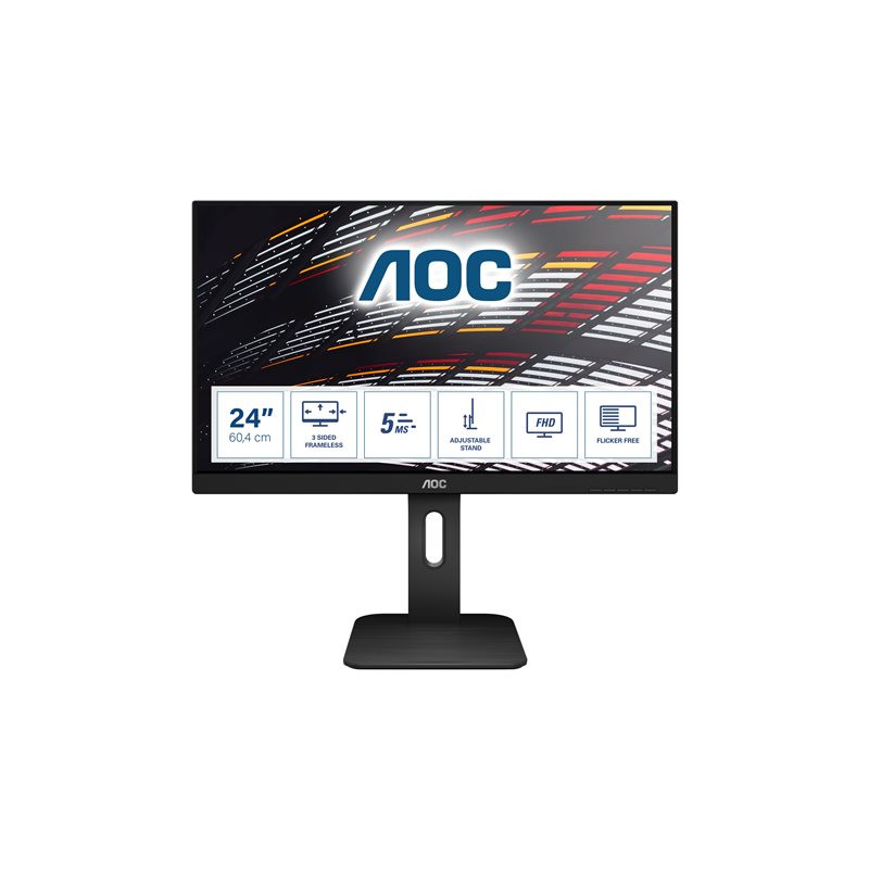 Écran LED - 23.8" - 1920 x 1080 Full HD (1080p) @ 60 Hz - IPS - 250 cd - m² - 1000:1 - 5 ms - HDMI, DVI, ... (24P1)_1