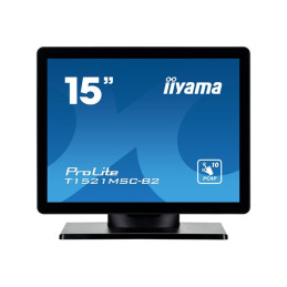 Écran LED - 15" - écran tactile - 1024 x 768 - TN - 370 cd - m² - 800:1 - 8 ms - HDMI, VGA - haut-... (T1521MSC-B2)_1