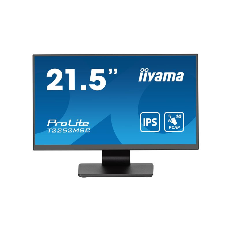 Écran LED - 22" (21.5" visualisable) - écran tactile - 1920 x 1080 Full HD (1080p) @ 60 Hz - IPS -... (T2252MSC-B2)_1
