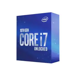 Intel Core i7 10700K - 3.8 GHz - 8 curs - 16 filetages - 16 Mo cache - LGA1200 Socket - Boîtier (san... (BX8070110700K)_1