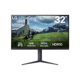 LG UltraGear - Écran LCD - jeux - 32" (31.5" visualisable) - 2560 x 1440 QHD @ 180 Hz - Nano IPS - 3... (32GS85Q-B)_1