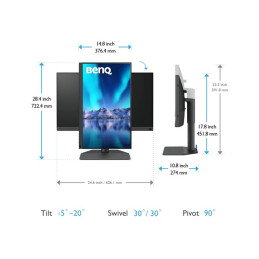 SW Series - écran LED - 27" - 2560 x 1440 WQXGA @ 60 Hz - IPS - 300 cd - m² - 1000:1 - HDR10 - 5 ms - 2... (SW272Q)_7