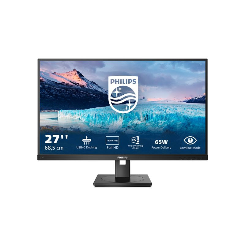Écran LED - 27" - 1920 x 1080 Full HD (1080p) @ 75 Hz - IPS - 300 cd - m² - 1000:1 - 4 ms - HDMI, Dis... (273S1/00)_1