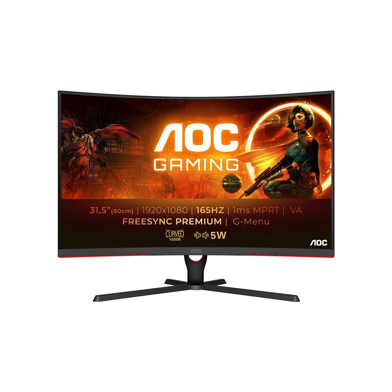 Écran LED - jeux - incurvé - 32" (31.5" visualisable) - 1920 x 1080 Full HD (1080p) @ 165 Hz - VA -... (C32G3AE/BK)_1