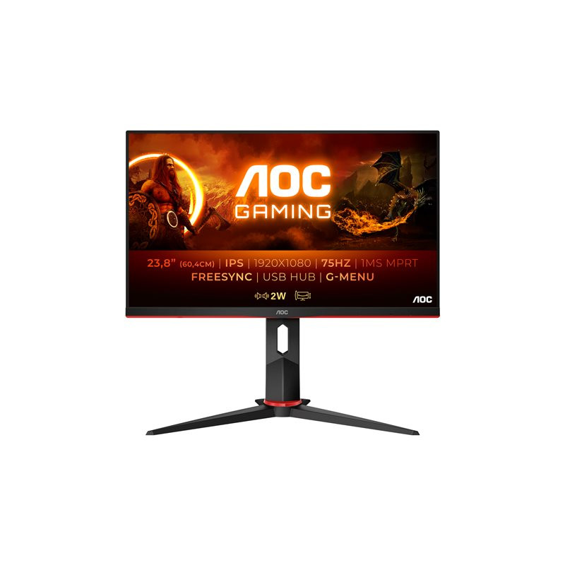 Écran LED - jeux - 23.8" - 1920 x 1080 Full HD (1080p) @ 75 Hz - IPS - 250 cd - m² - 1000:1 - 1 ms -... (24G2U5/BK)_1