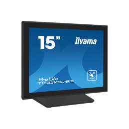 Écran LCD - 15" - écran tactile - 1024 x 768 - TN - 350 cd - m² - 800:1 - 8 ms - HDMI, VGA, Displ... (T1532MSC-B1S)_2