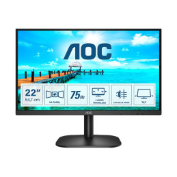 Écran LED - 22" (21.5" visualisable) - 1920 x 1080 Full HD (1080p) @ 75 Hz - VA - 200 cd - m² - 3000:1 ... (22B2DA)_1