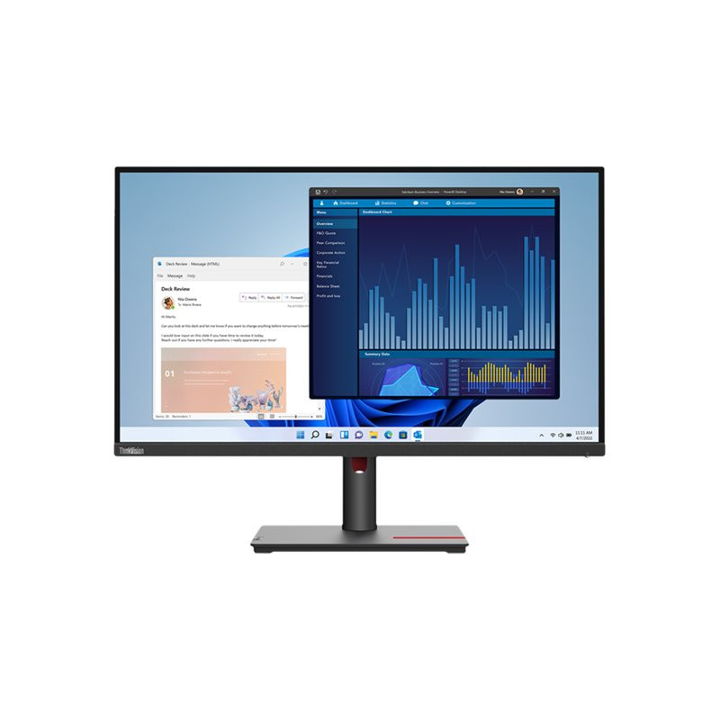 Écran LED - 27" - 3840 x 2160 4K - IPS - 350 cd - m² - 1300:1 - 4 ms - HDMI, DisplayPort, USB-C - b... (63A9ZAR1EU)_1