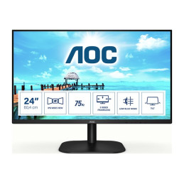 AOC - Écran LED - 24" (23.8" visualisable) - 1920 x 1080 Full HD (1080p) @ 75 Hz - IPS - 250 cd - m²... (24B2XH/EU)_1