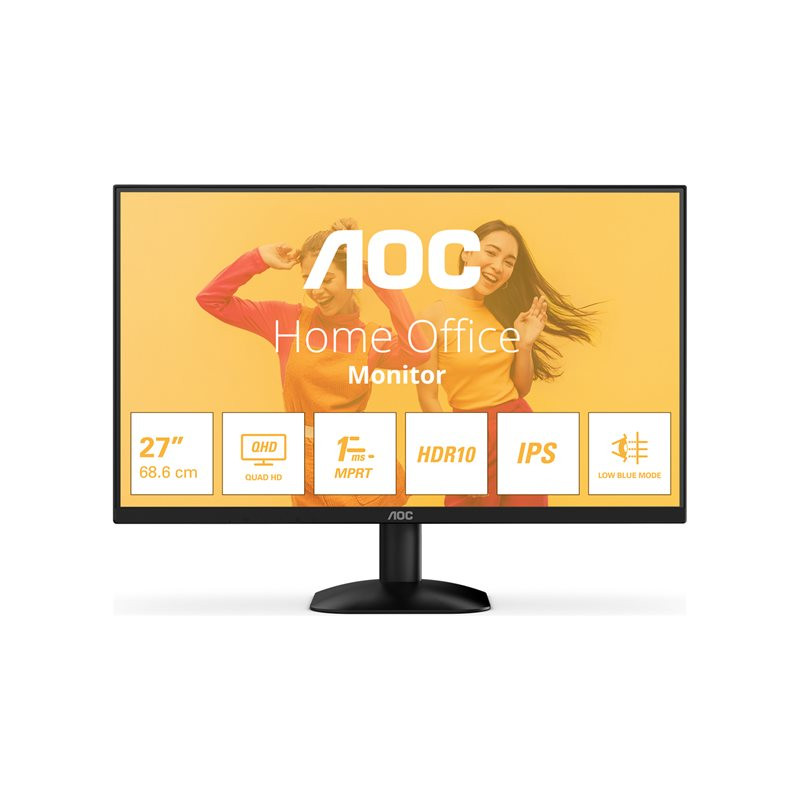Écran LED - 27" - 2560 x 1440 QHD @ 75 Hz - IPS - 300 cd - m² - 1500:1 - HDR10 - 1 ms - HDMI, DisplayP... (Q27B35E)_1