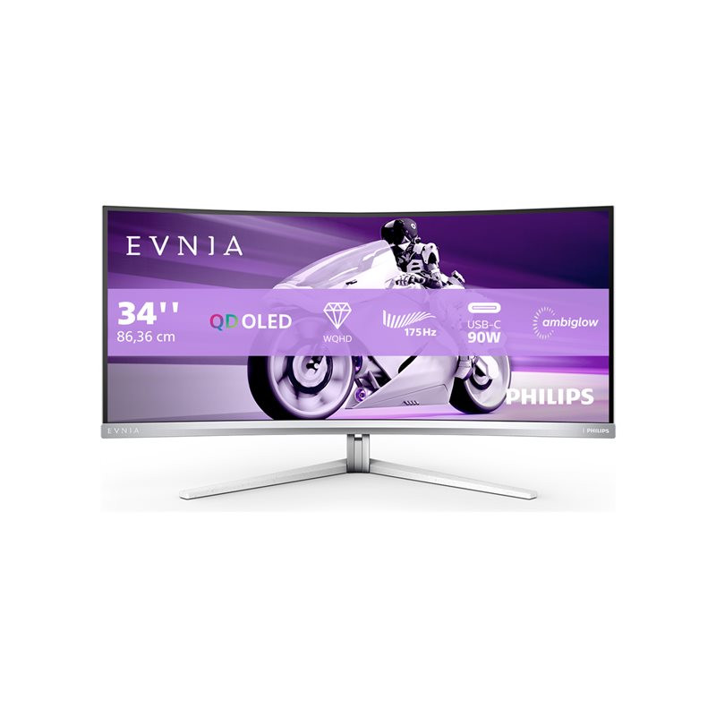 Moniteur OLED - jeux - incurvé - 34" - 3440 x 1440 WQHD @ 175 Hz - 1000 cd - m² - 1000000:1 - Dis... (34M2C8600/00)_1