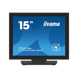 Écran LCD - 15" - écran tactile - 1024 x 768 - TN - 350 cd - m² - 800:1 - 8 ms - HDMI, VGA, Displ... (T1532MSC-B1S)_1