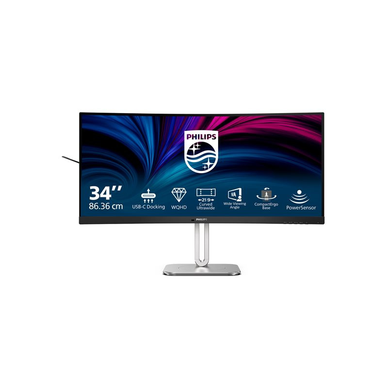 5000 Series - écran LED - incurvé - USB - 34" - 3440 x 1440 WQHD @ 120 Hz - VA - 300 cd - m² - 4... (34B2U5600C/00)_1
