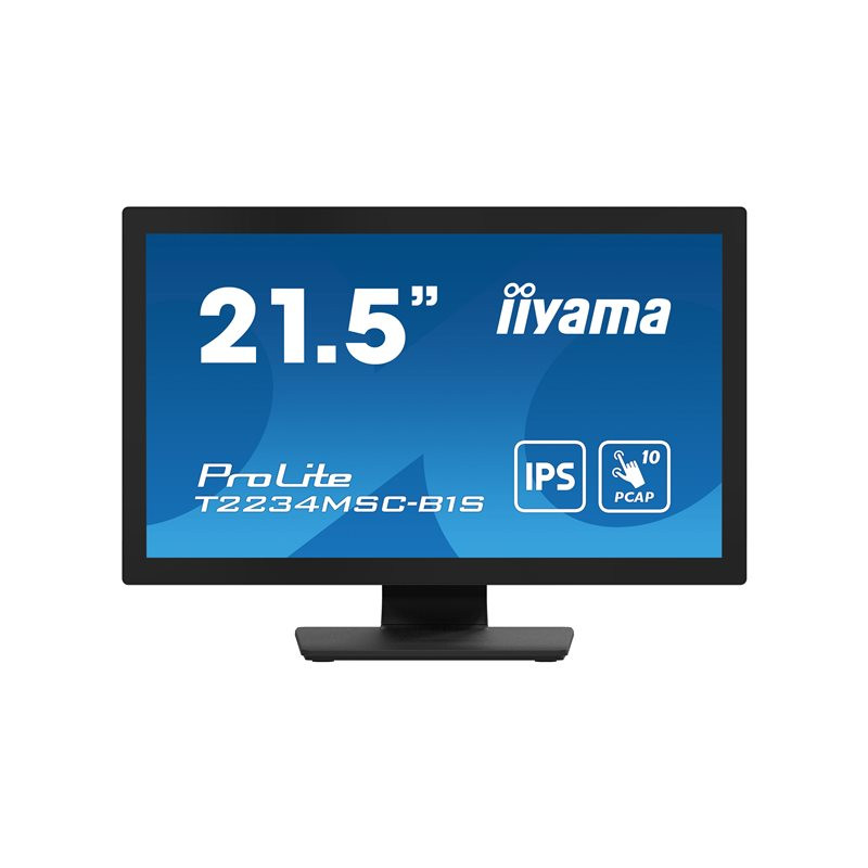 Écran LED - 22" (21.5" visualisable) - écran tactile - 1920 x 1080 Full HD (1080p) - IPS - 350 cd... (T2234MSC-B1S)_1