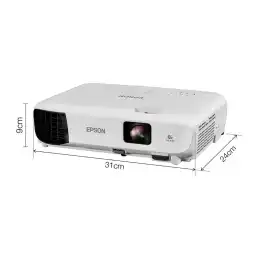 Epson EB-E10 - Projecteur 3LCD - portable - 3600 lumens (blanc) - 3600 lumens (couleur) - XGA (1024 x 76... (V11H975040)_1