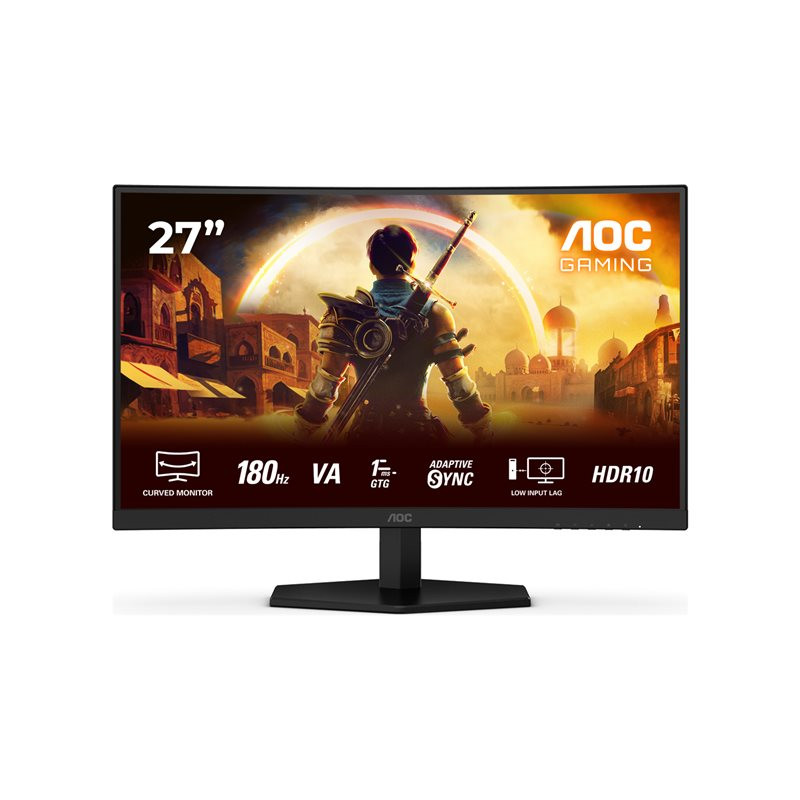 Écran LED - jeux - incurvé - 27" - 1920 x 1080 Full HD (1080p) @ 180 Hz - Fast VA - 300 cd - m² - 3000... (C27G42E)_1