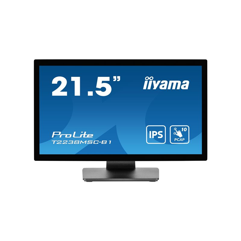 Écran LED - 21.5" - écran tactile - 1920 x 1080 Full HD (1080p) - IPS - 600 cd - m² - 1000:1 - 5 m... (T2238MSC-B1)_1